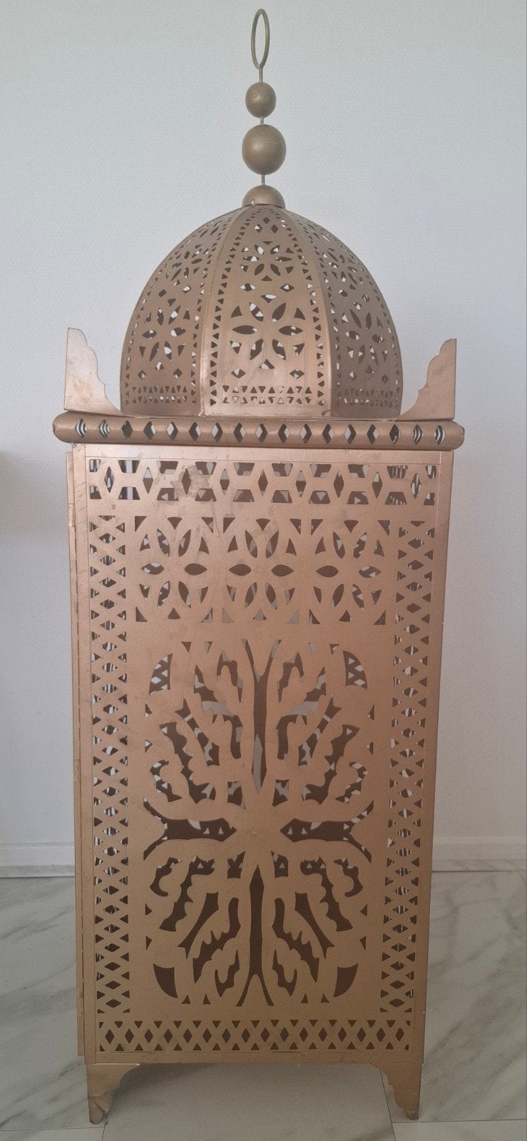 Vintage Oosterse Lantaarn - 100 cm hoog, Ophalen of Verzenden