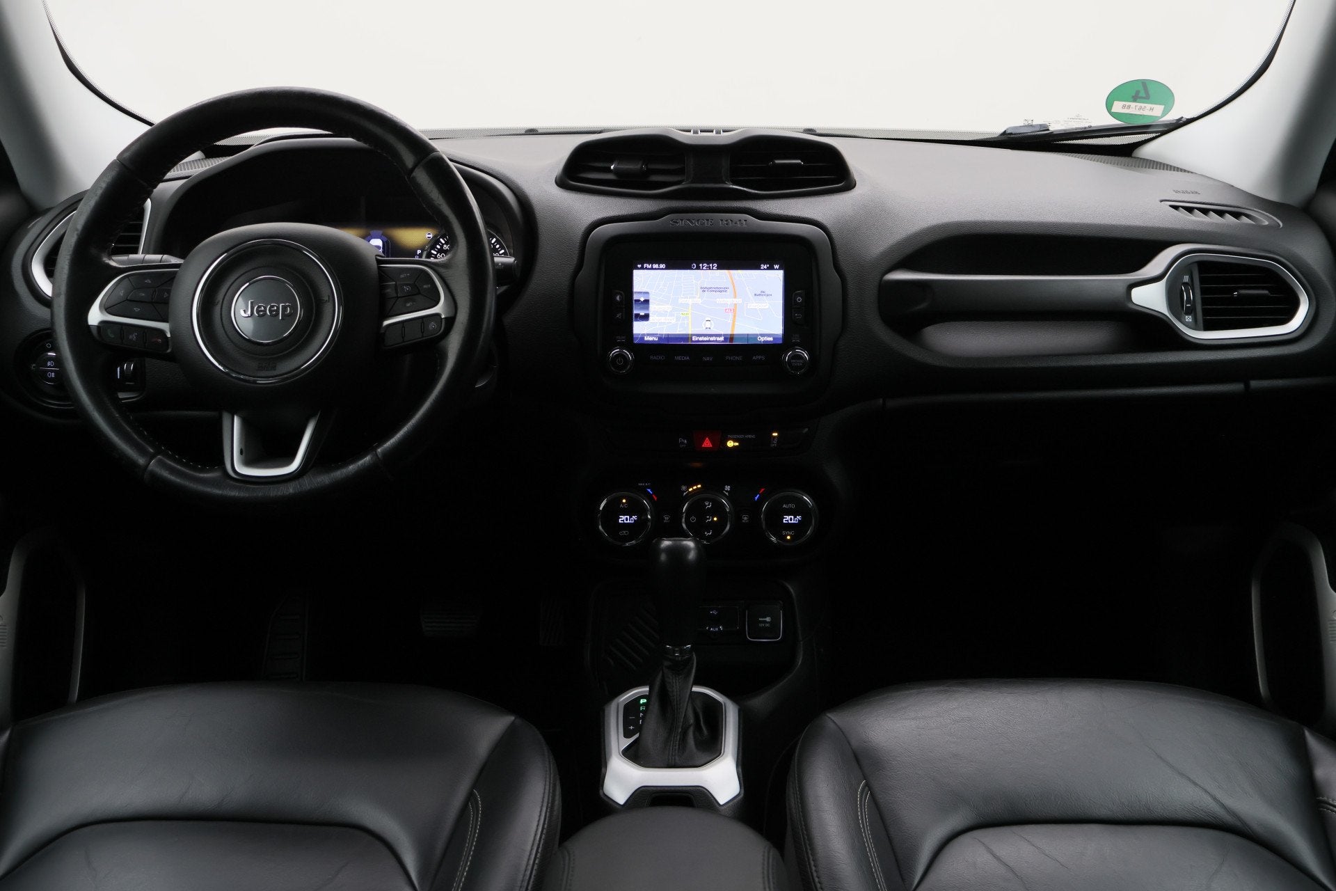 Jeep Renegade 1.4 MultiAir Limited Leer, Cruise, Climate, Ca, Auto's, Navigatiesysteem, Gebruikt, 4 cilinders, Zwart
