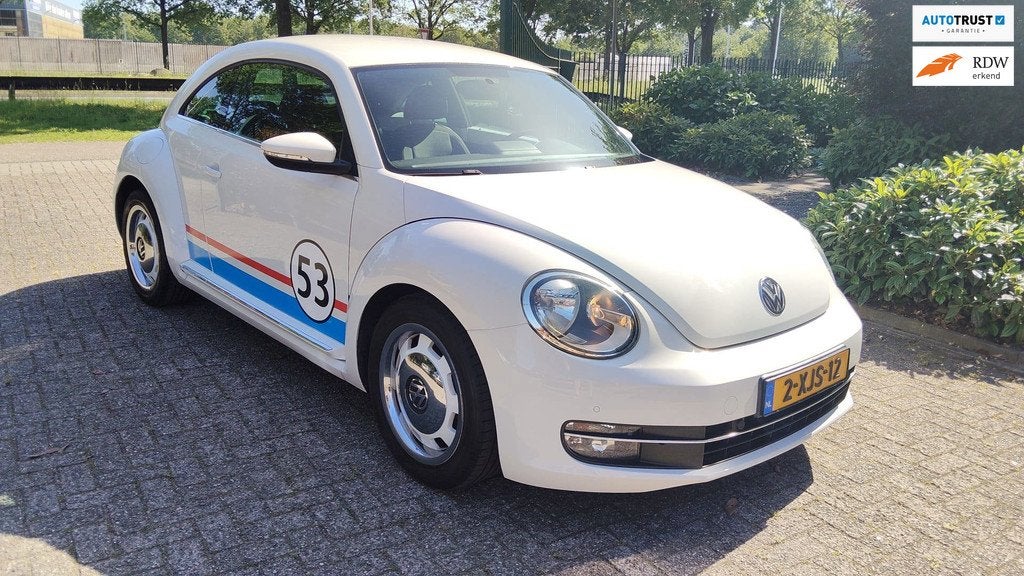 Volkswagen Beetle 1.2 TSI 53-EDITION (Herbie) Nieuwe APK, Auto's, Voorwielaandrijving, Euro 5, Stof, Gebruikt