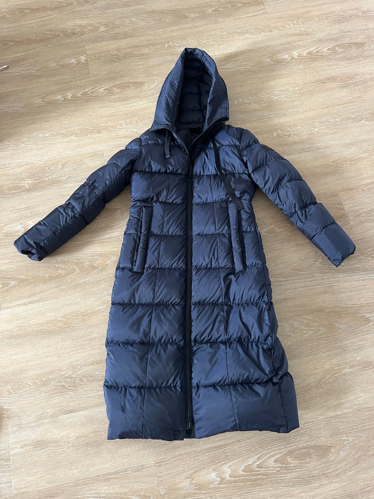 Peuterey lange gewatteerde jas met capuchon, Kleding | Dames, Jassen | Winter, Ophalen of Verzenden, Zo goed als nieuw, Maat 38/40 (M)