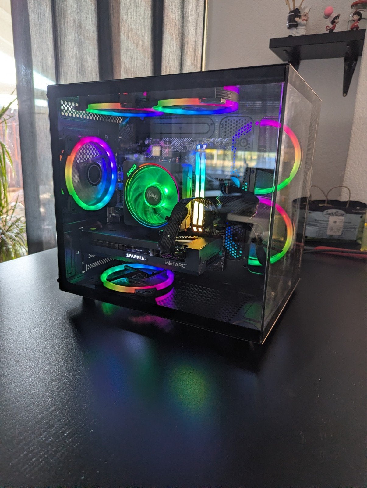 Gaming PC – Ryzen 7 3700X / Intel Arc A580 / 32GB RGB, Ophalen, Ryzen 7, Gebruikt, Asus