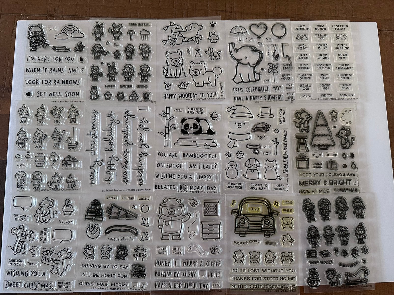 Lawn Fawn stempels, Hobby en Vrije tijd, Ophalen of Verzenden, Zo goed als nieuw, Clearstamp