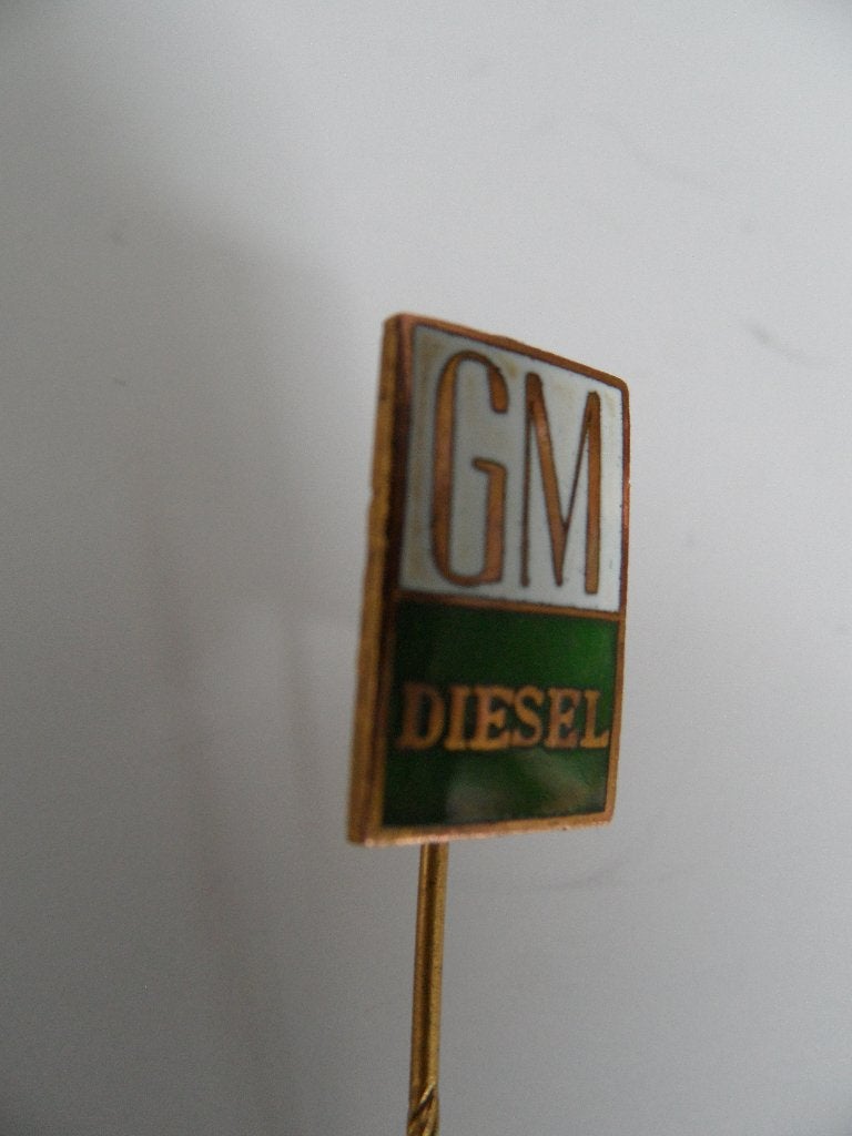 General Motors GM Diesel oldtimerauto speld, geëmailleerd, Verzenden, Gebruikt, Merk, Speldje of Pin