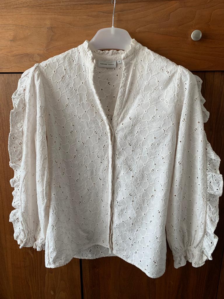 Broderie blouse van Fabienne Chapot maat 36, Ophalen of Verzenden, Zo goed als nieuw, Maat 36 (S), Wit