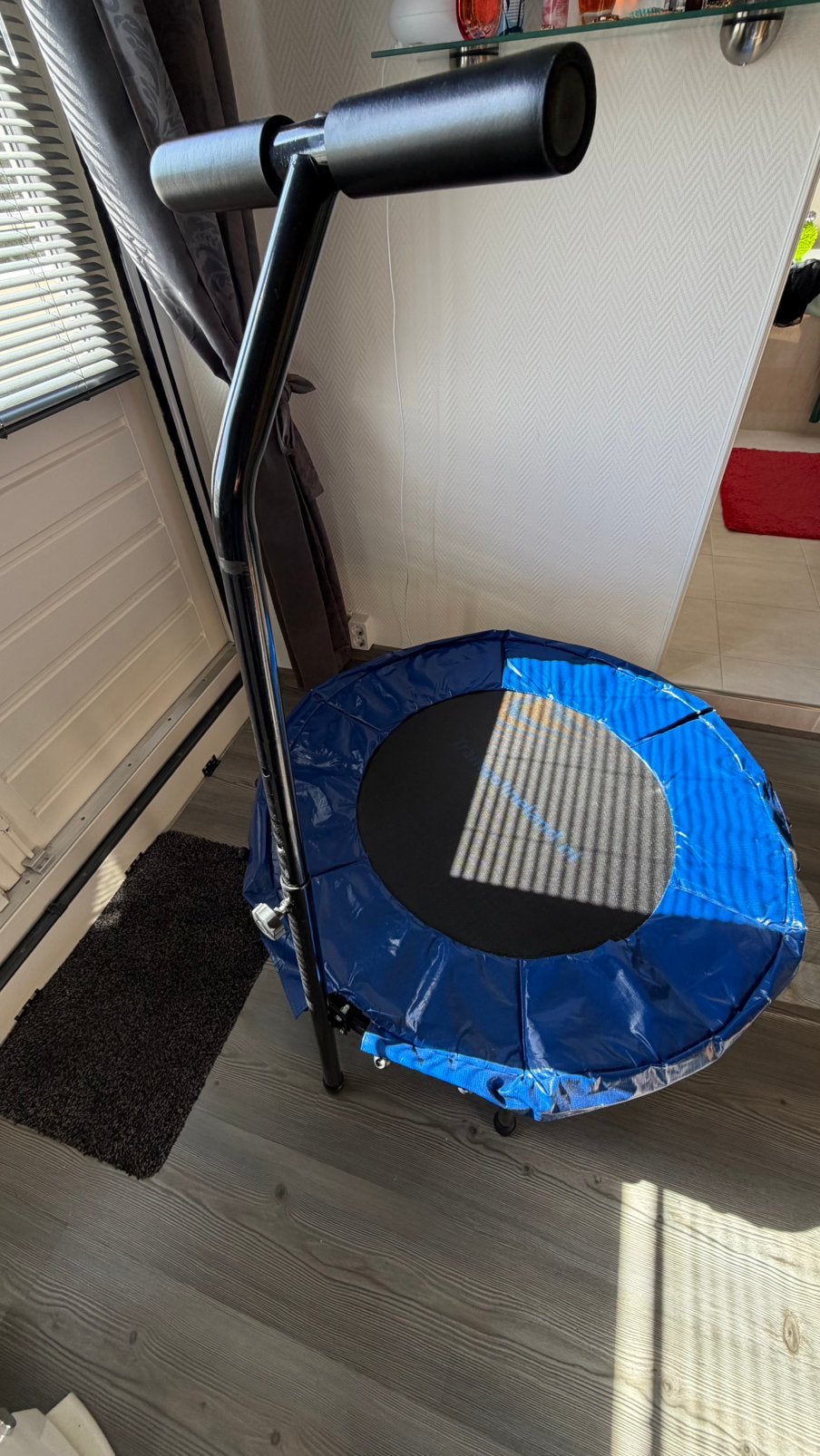 Trampoline 96cm met T-beugel blauw, Kinderen en Baby's, Speelgoed | Buiten | Trampolines, Ophalen of Verzenden, Zo goed als nieuw