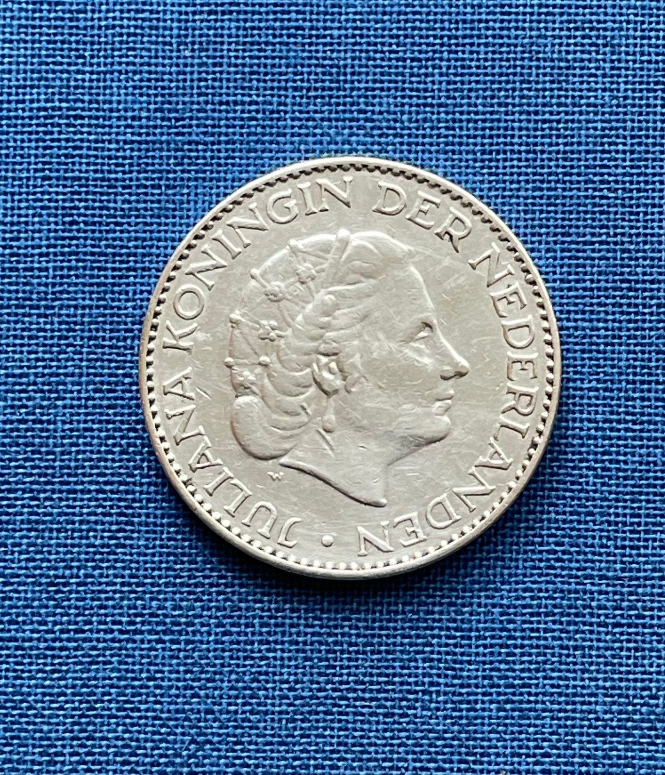 Te Koop Gulden Juliana  jaar 1955 Zilver, Ophalen of Verzenden, Koningin Juliana, 1 gulden, Zilver