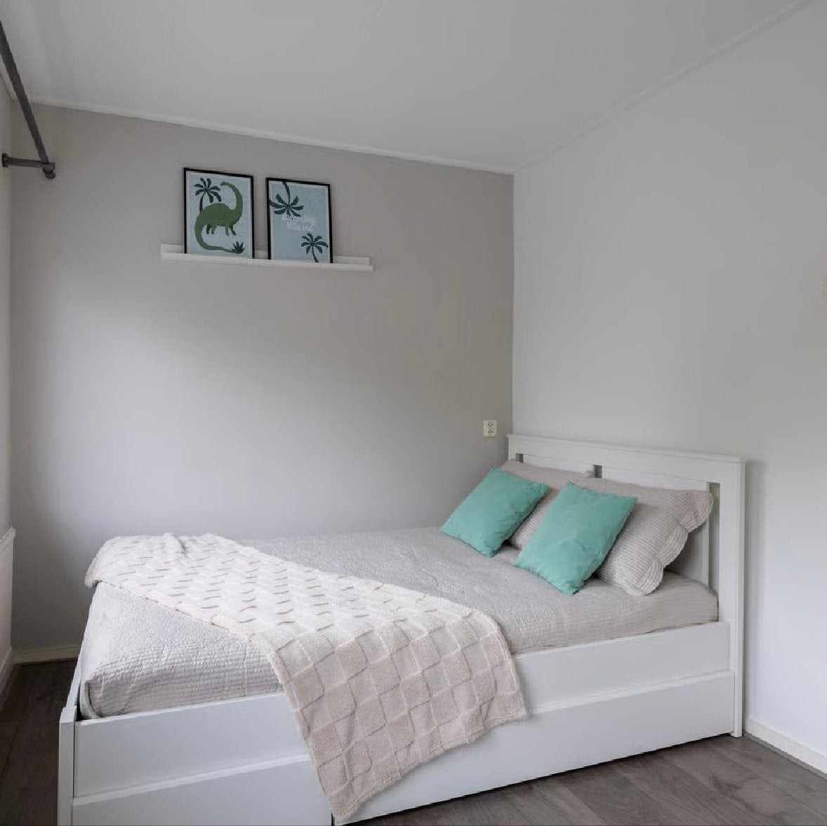 Ikea songesand bed. 140x200, Huis en Inrichting, Slaapkamer | Bedden, Ophalen, Wit, Tweepersoons, 140 cm
