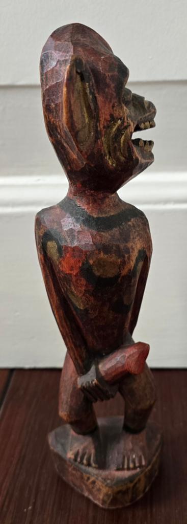 Houtsnijwerk beeldje, ca. 30cm, tribale stijl, Overige onderwerpen, Houtsnijwerk, Handgemaakt, Ophalen of Verzenden