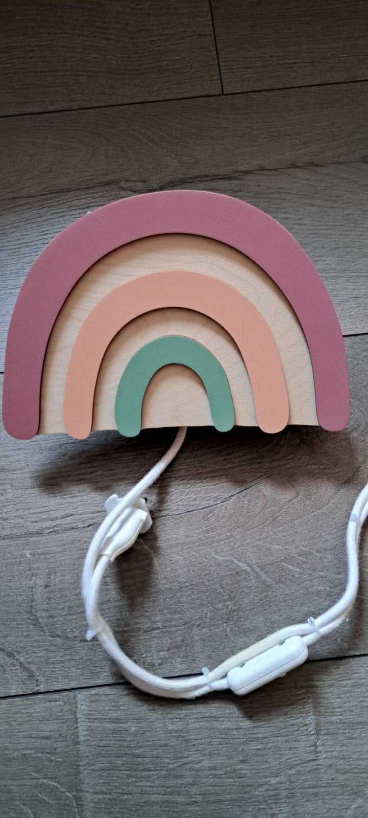 Regenboog Nachtlampje - Nieuwstaat, Met schakelaar, Meerkleurig, Ophalen of Verzenden, Zo goed als nieuw