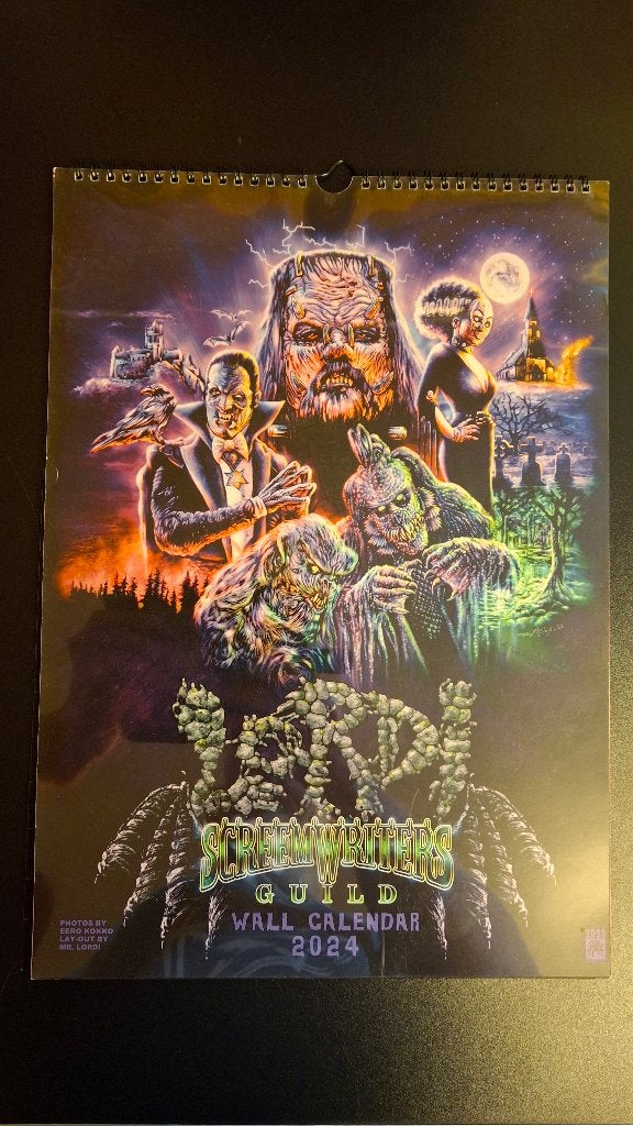 LORDI 2024 wall calendar Eurovisie Songfestival, Verzenden, Zo goed als nieuw, Poster, Artwork of Schilderij