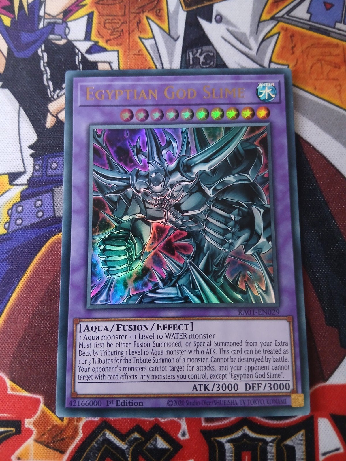 Egyptian God Slime - Ultra Rare RA01 - Yu-Gi-Oh, Ophalen of Verzenden, Zo goed als nieuw, Foil