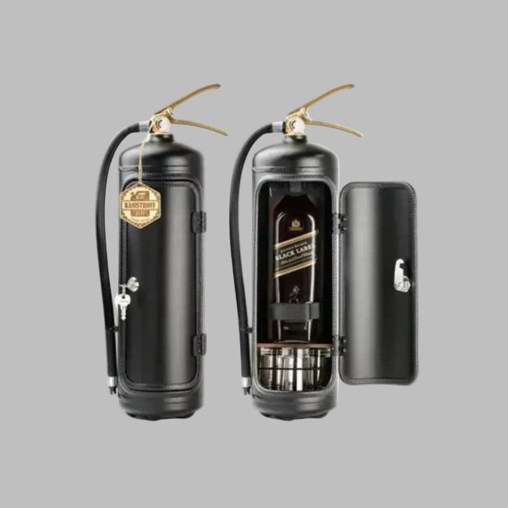 Decoratieve brandblusser met drankset, Huis en Inrichting, Brandblussers en Brandkasten, Ophalen of Verzenden, Nieuw, Brandblusser