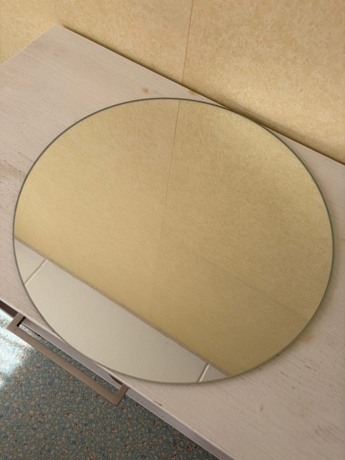 Ronde spiegel 40 cm diameter, Ophalen, Minder dan 50 cm, Rond, Zo goed als nieuw