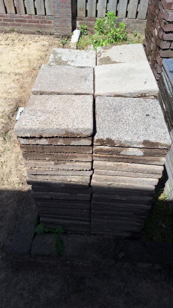 Gebruikte terrastegels van beton, Ophalen, Gebruikt, Beton, Terrastegels