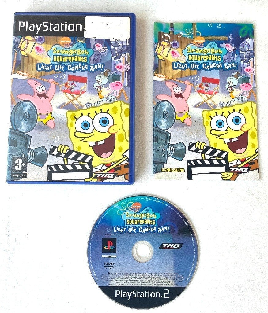 SPONGEBOB Licht uit camera aan (Playstation 2)., Gebruikt, 1 speler, Ophalen of Verzenden, Vanaf 3 jaar