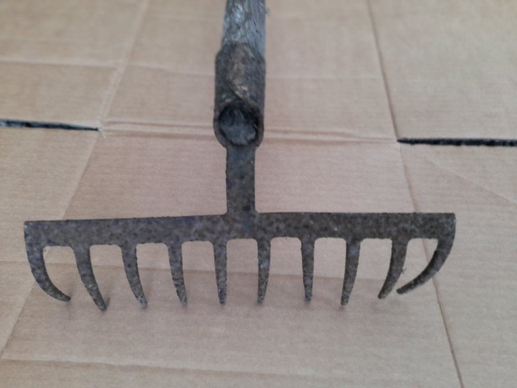Tuin Hark met lange houten steel-greep, Ophalen, Gebruikt, Hark