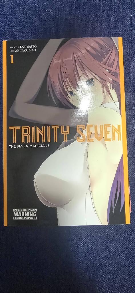 Trinity Seven vol 1,2 en 3 Manga eng, Boeken, Ophalen, Zo goed als nieuw, Kenji Saitō, Meerdere stripboeken