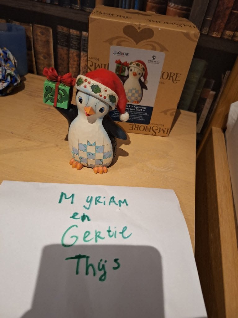 Christmas Penguin Jim Shore Heartwood Creek, Verzamelen, Ophalen of Verzenden, Zo goed als nieuw, Overige typen