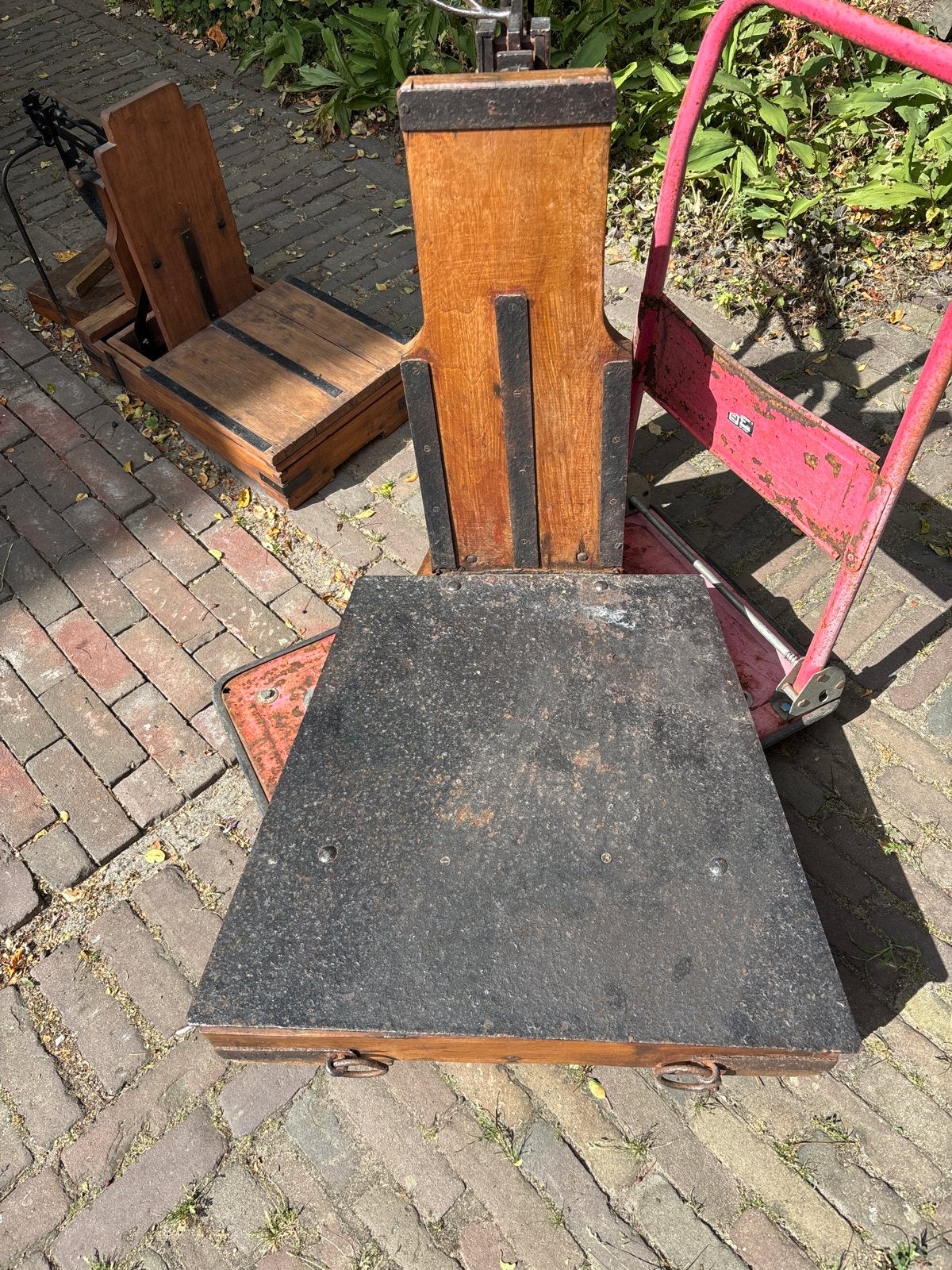 Antieke Vloerweegschaal - Robuust en Decoratief, Ophalen, Gebruikt, Vloerweegschaal, 200 kg of meer