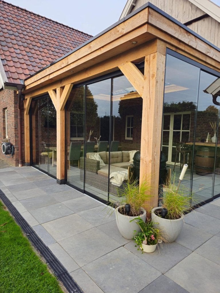 PER GLAS € 155,-, Tuin en Terras, Overkappingen, Ophalen of Verzenden, Nieuw, Veranda