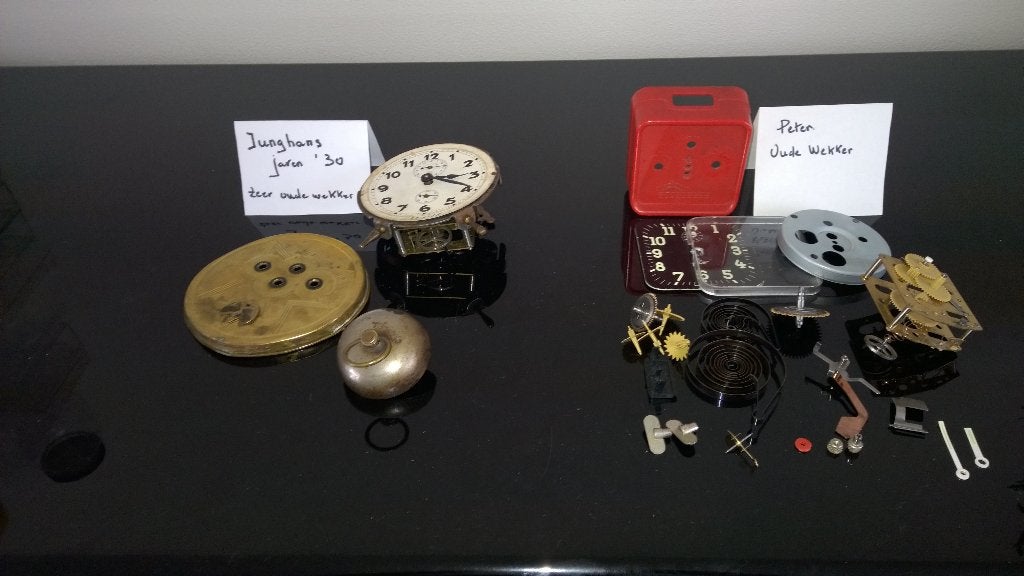 Wekker onderdelen ; Peter & junghans, Antiek en Kunst, Ophalen of Verzenden