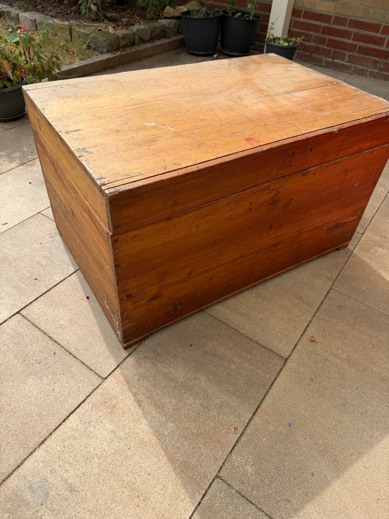 Oude houten kist, Ophalen, Minder dan 50 cm, Gebruikt, 50 tot 100 cm