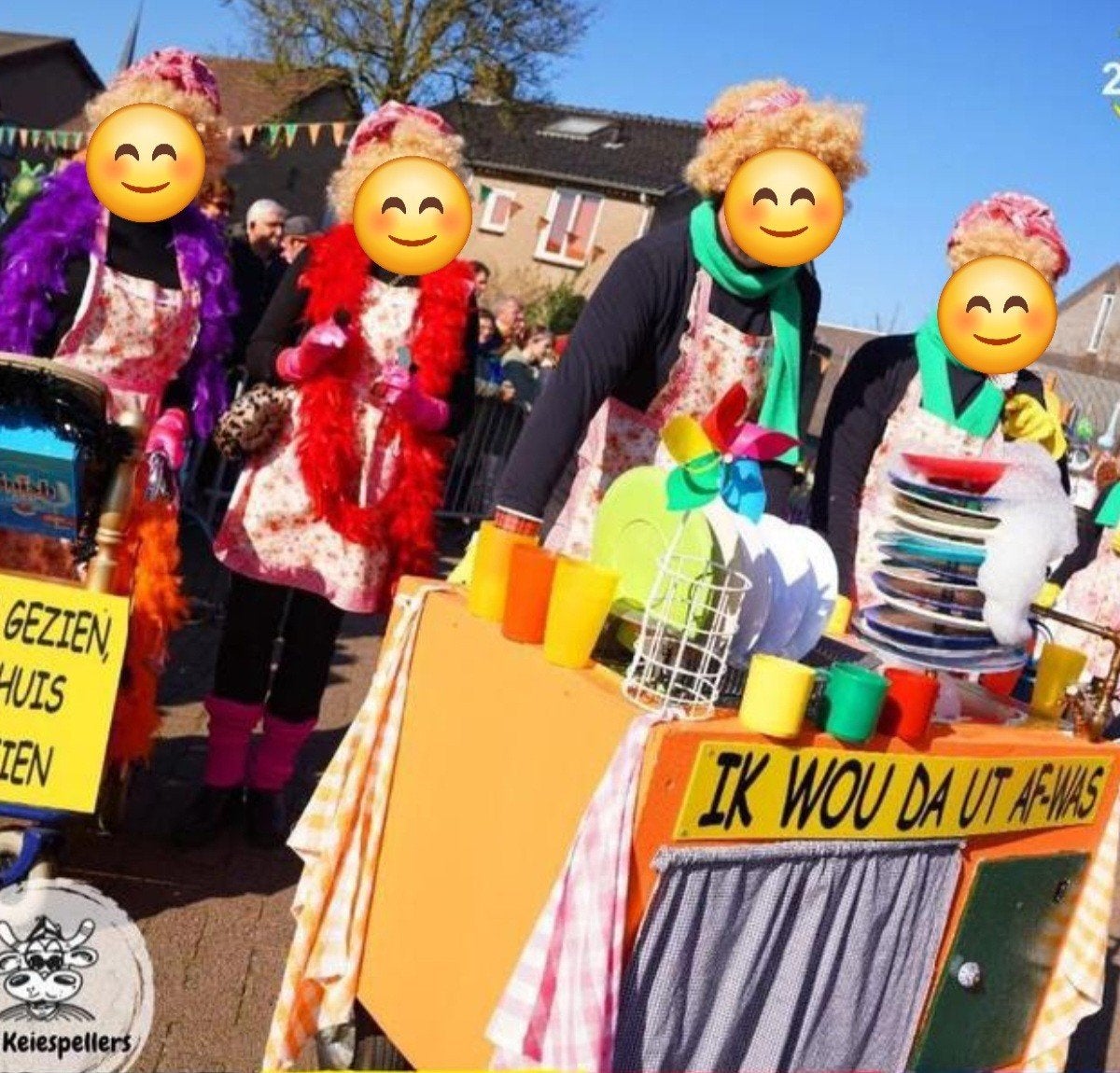 leuke loopgroep carnaval voor 14 personen, Ophalen, Carnaval, Maat 46/48 (XL) of groter, Zo goed als nieuw