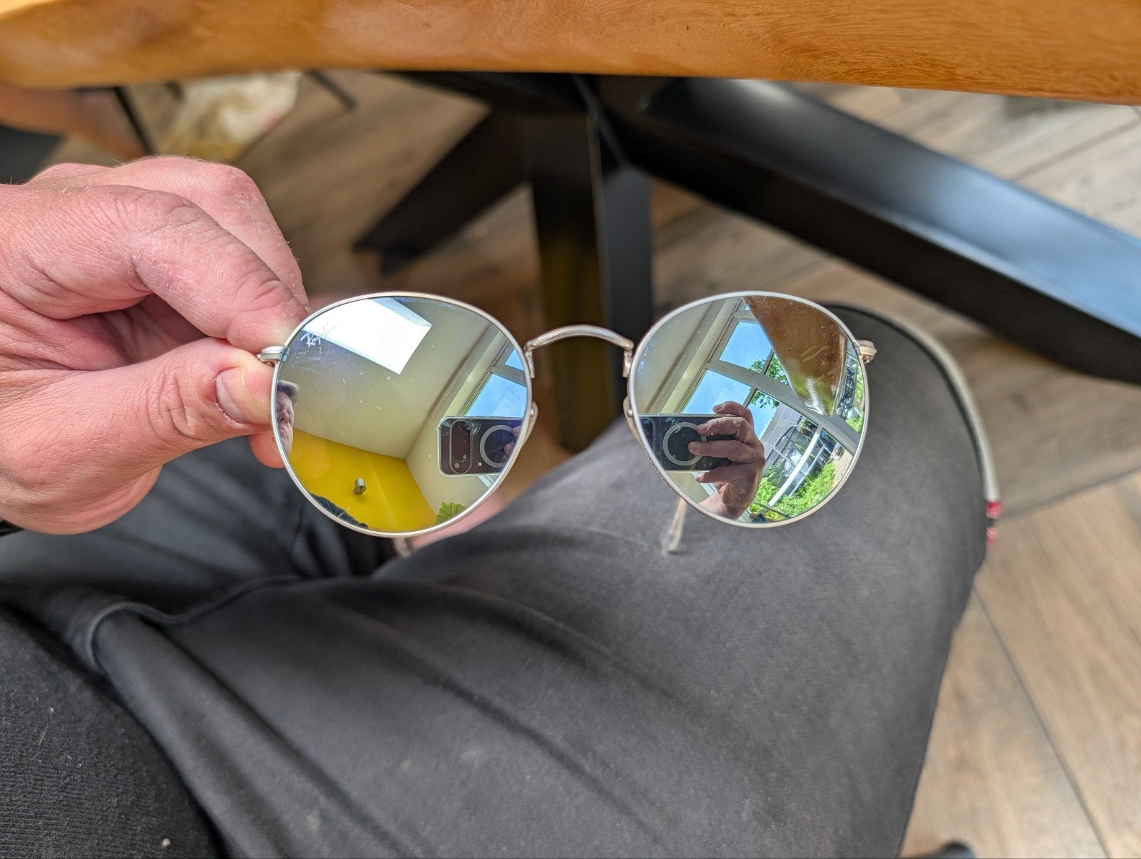 Ray-Ban Round Metal Zonnebril RB3447 - Zo goed als nieuw, Zonnebril, Ophalen of Verzenden, Zo goed als nieuw, Ray-Ban