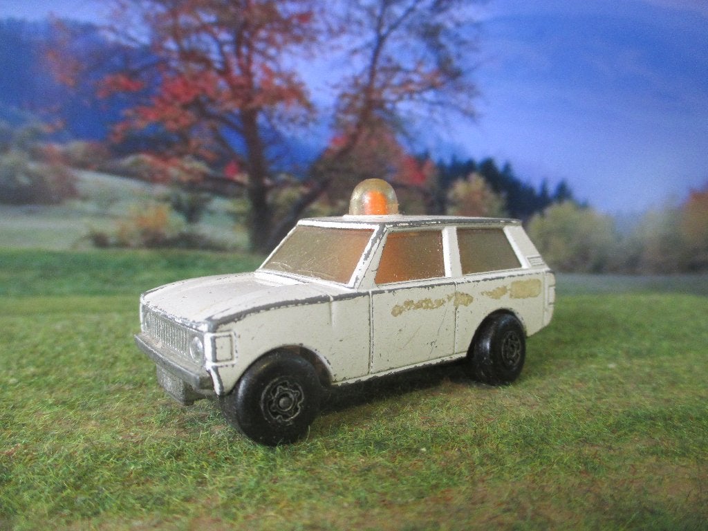 1:61 Range Rover Police Patrol Matchbox 20 1975 z. stickers, Ophalen of Verzenden, Gebruikt, Auto