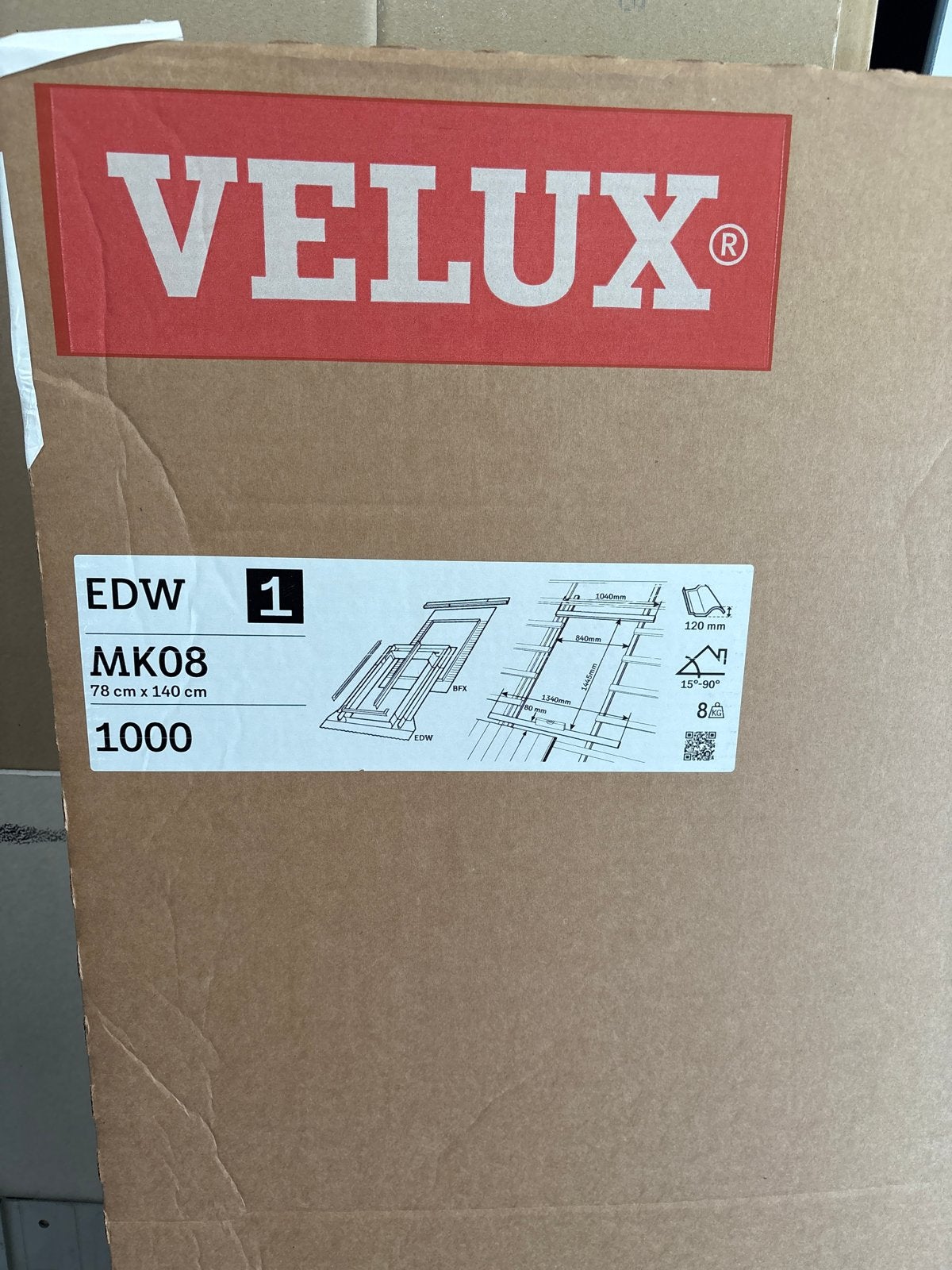 Nieuw Velux EDW MK08 78x140 cm, Doe-het-zelf en Verbouw, Minder dan 80 cm, 120 tot 160 cm, Nieuw, Ophalen of Verzenden