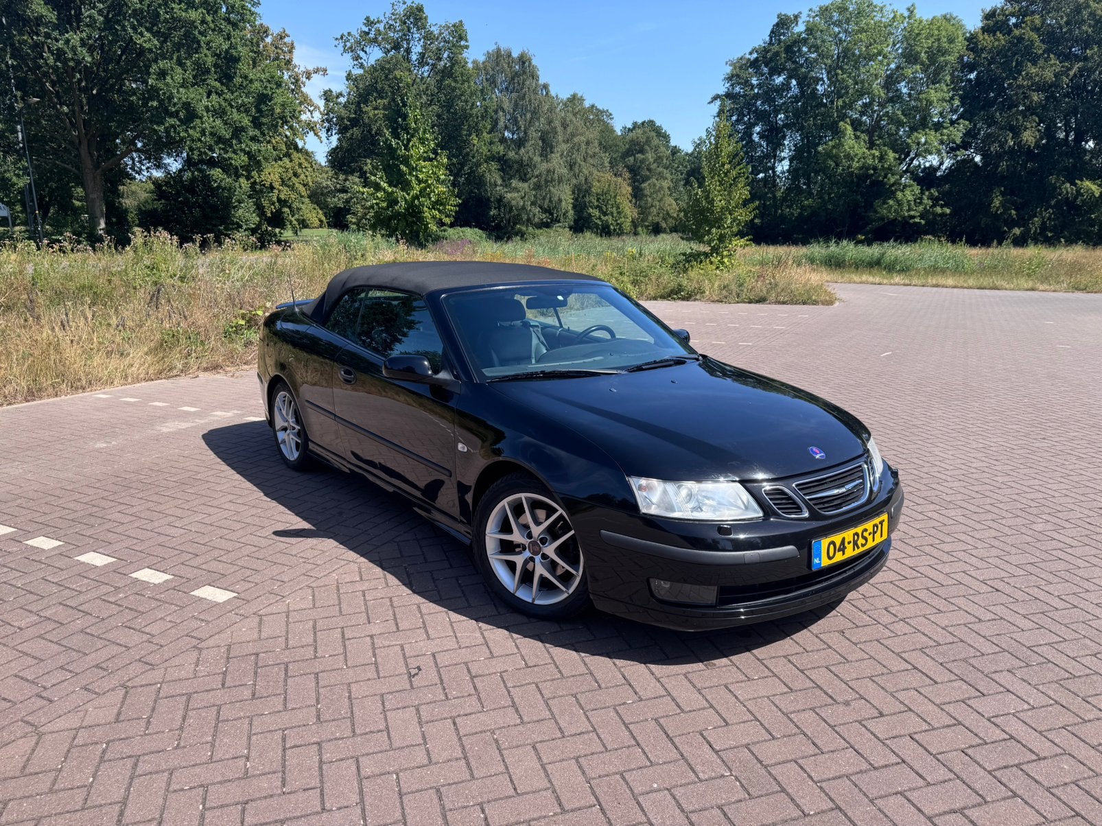 Saab 9-3 2.0 Turbo Aero Cabrio AUT 2005 Zwart, 1998 cc, Zwart, Cabriolet, 4 stoelen