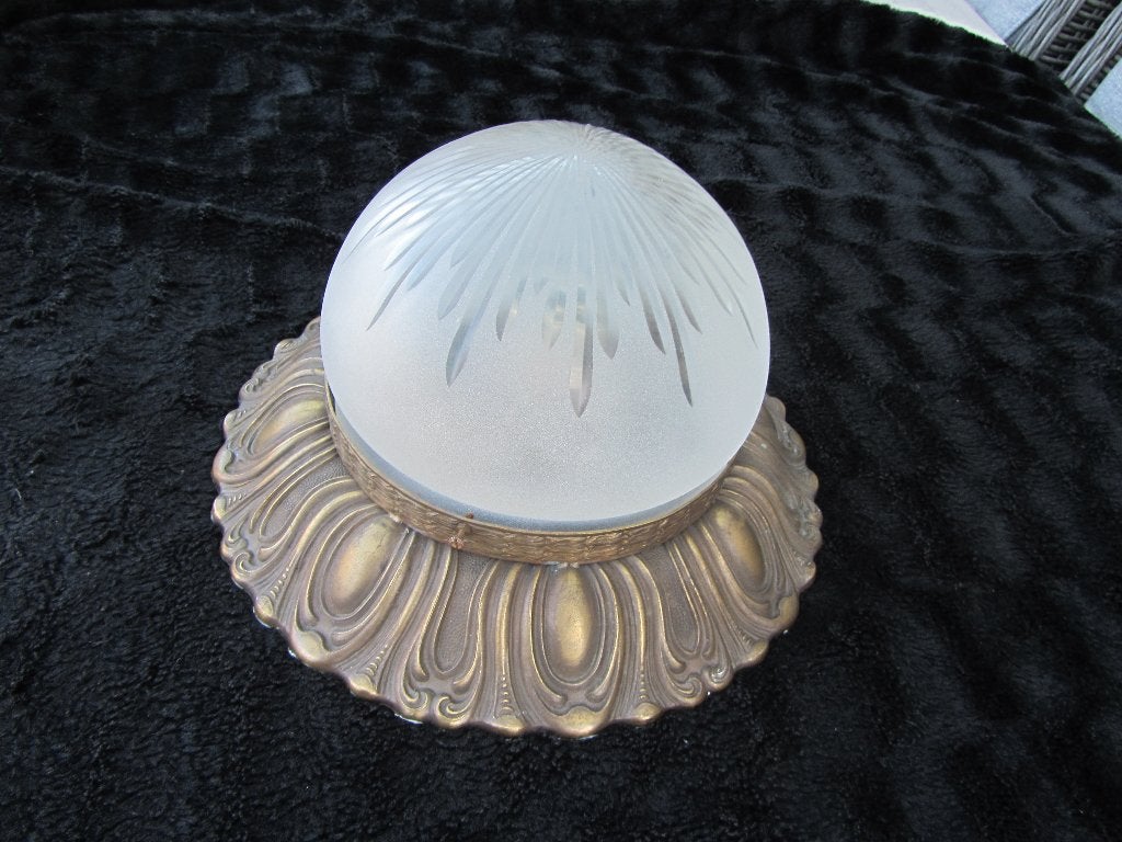 PRACHTIGE ART DECO PLAFONNIERE, Ophalen, Gebruikt, Plafondlamp, Art deco