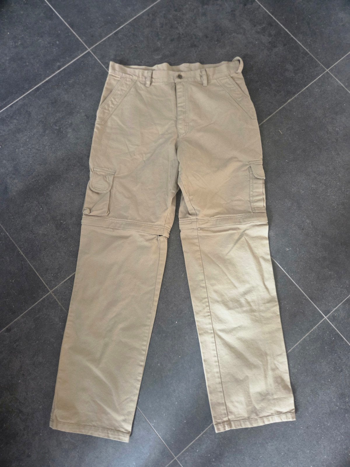 Nieuwe Beckum afritsbroek (werk), maat 54, beige, 100% katoe, Beige, Nieuw, Overige maten, Beckum