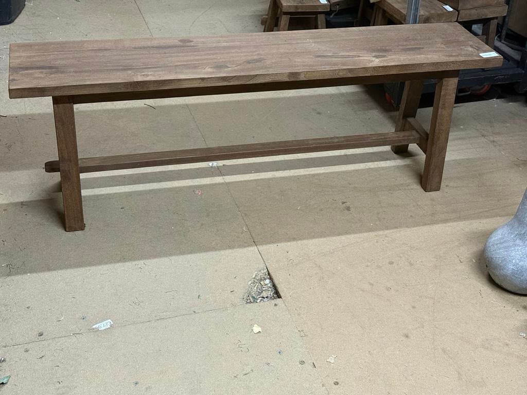 XL Teakhouten Bankje - 140cm stoer sober landelijk, .., Nieuw, .., Ophalen