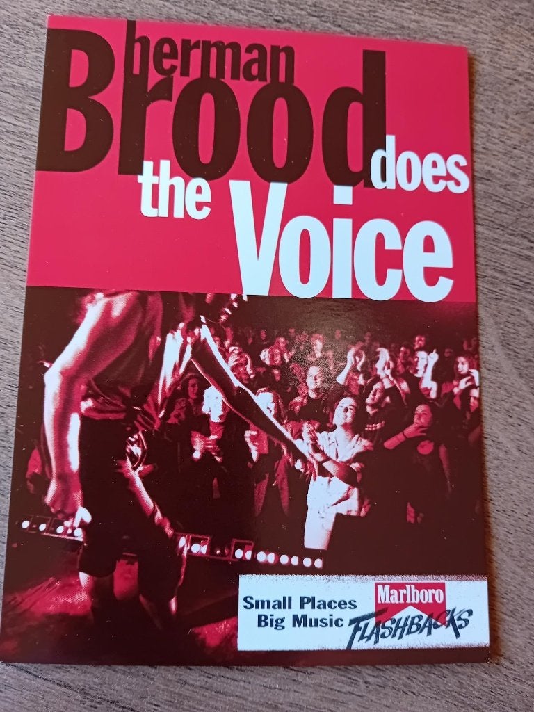 Herman Brood does the Voice kaart - Marlboro reclame, Ophalen of Verzenden, Voor 1920, Ongelopen, Sterren en Beroemdheden