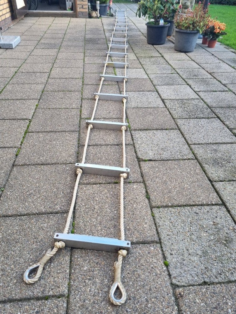Nieuwe touwladder voor watersport, flatbewoner of speeltoest, Ophalen of Verzenden, Zo goed als nieuw, Ladder, 4 meter of meer