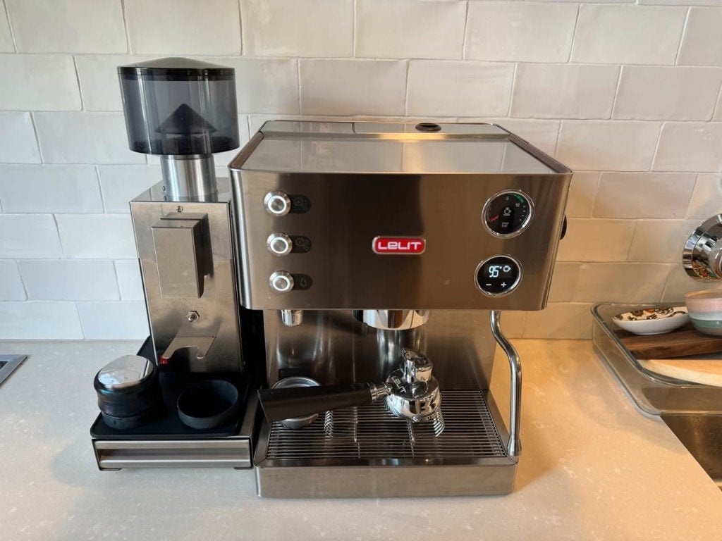 Lelit Elizabeth + molen, Espresso apparaat, 10 kopjes of meer, Ophalen of Verzenden, Zo goed als nieuw