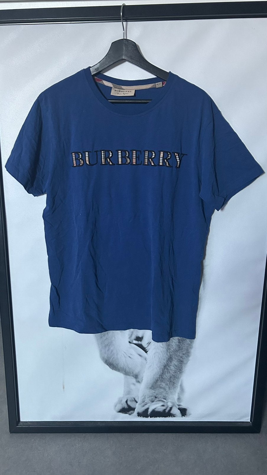 Burberry shirt, Kleding | Heren, T-shirts, Ophalen of Verzenden, Zo goed als nieuw, Maat 48/50 (M), Blauw