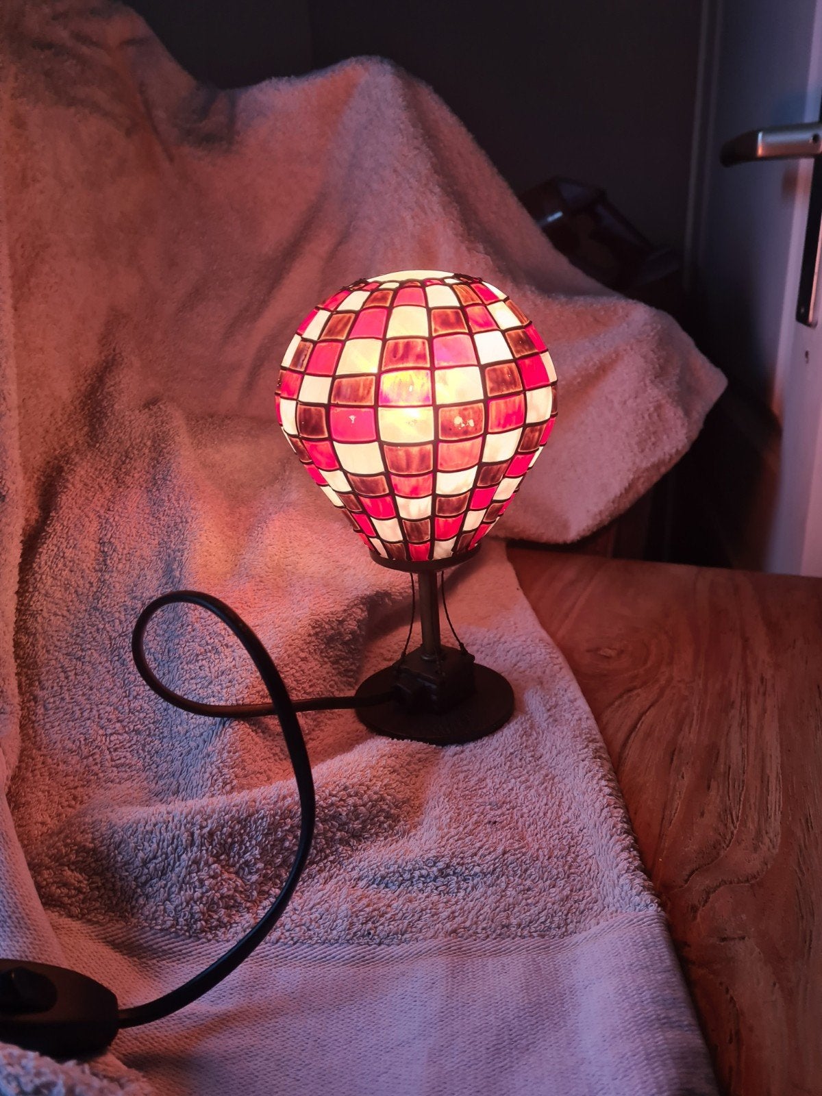 Tiffanylamp in heteluchtballon-design, Ophalen of Verzenden