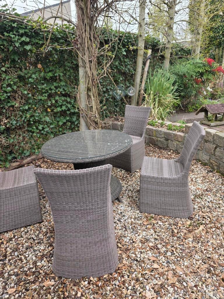 Mondial living Wicker 4 tuinstoelen, Ophalen, 4 zitplaatsen, Gebruikt, Wicker