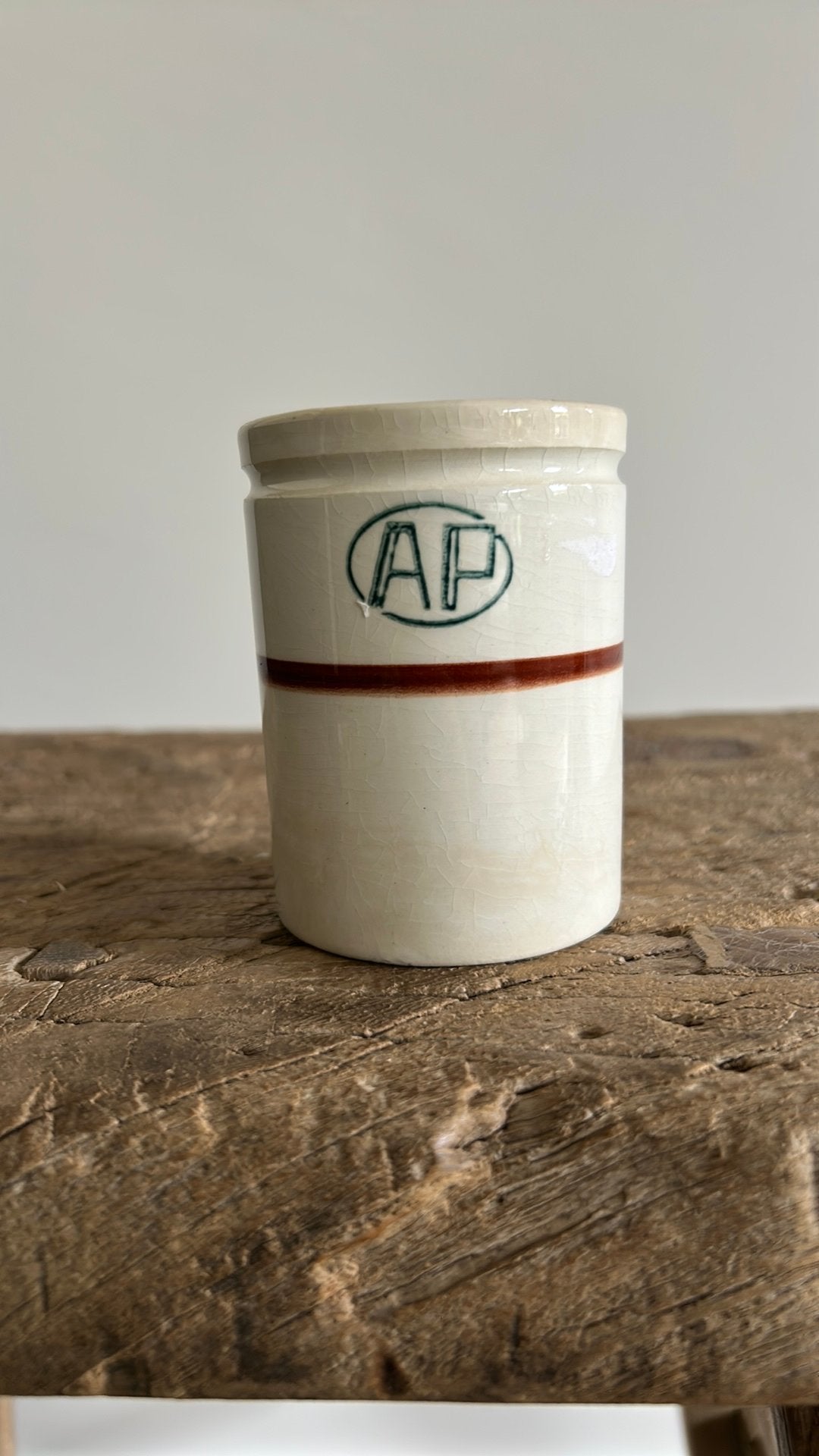 Oude franse  Gien apothekers  / zalfpot nr 1, Antiek en Kunst, Verzenden