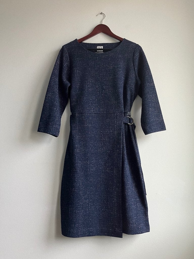 Kyra & Ko pencil dress in navy colour, Maat 38/40 (M), Nieuw, Knielengte, Kyra & Ko