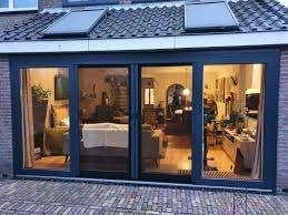 Aluminium schuifpui 4 delig uit voorraad  4000 x 2100, 225 cm of meer, Ophalen of Verzenden, Inclusief glas, Nieuw