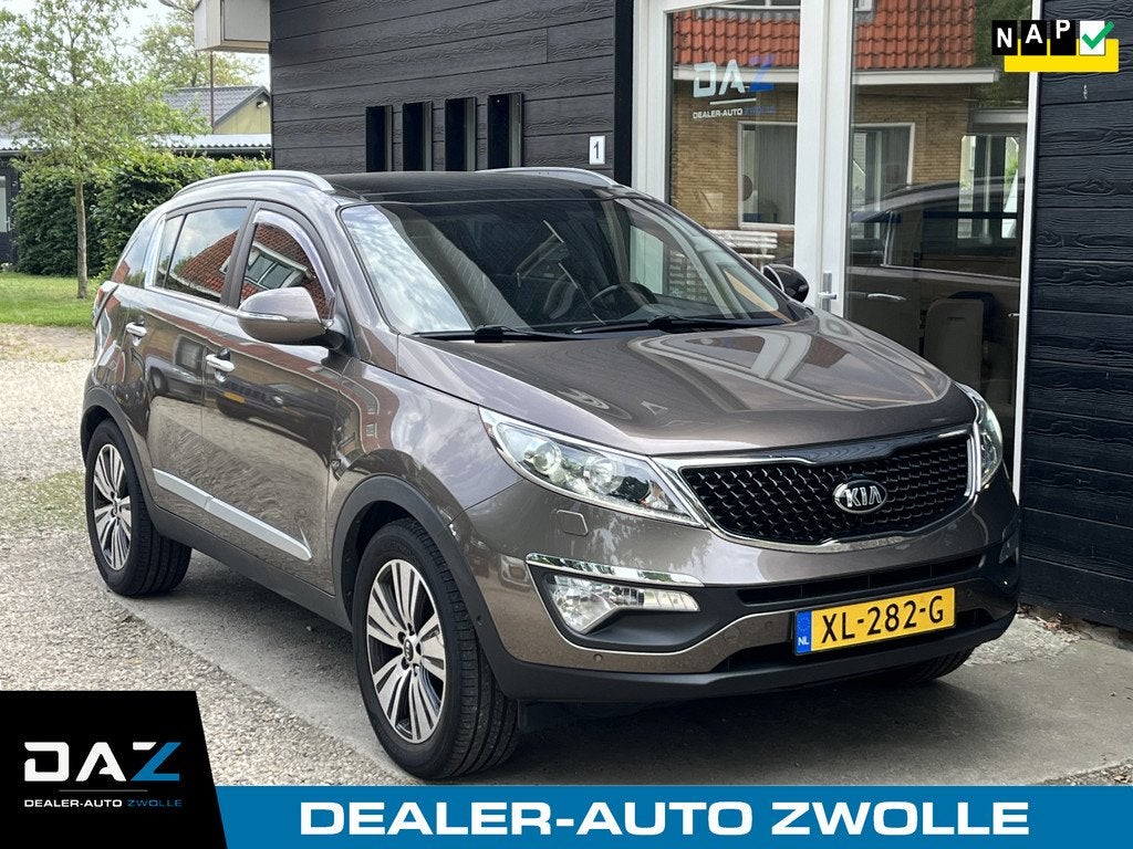 Kia Sportage 2.0 ExecutiveLine Aut/Ecc/Leer/Navi/Pano, Auto's, Kia, Startonderbreker, Gebruikt, Zwart, 4 cilinders