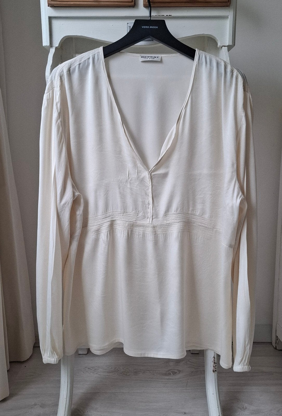 Repeat blouse mt. S, Repeat, Beige, Maat 42/44 (L), Ophalen of Verzenden
