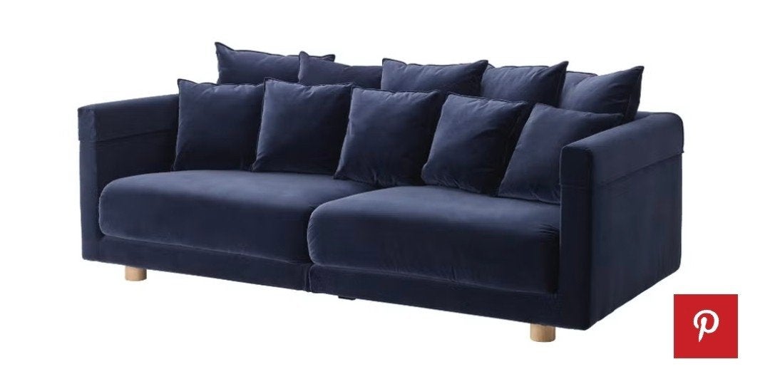 Velvet velours bank IKEA STOCKHOLM driezits Royal blue, Ophalen, Gebruikt, 100 tot 125 cm, Driepersoons