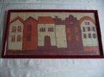 Ingelijste wanddecoratie: Stadsgezicht en Bloemen, Ophalen, Gebruikt, Wandhanger, 25 cm