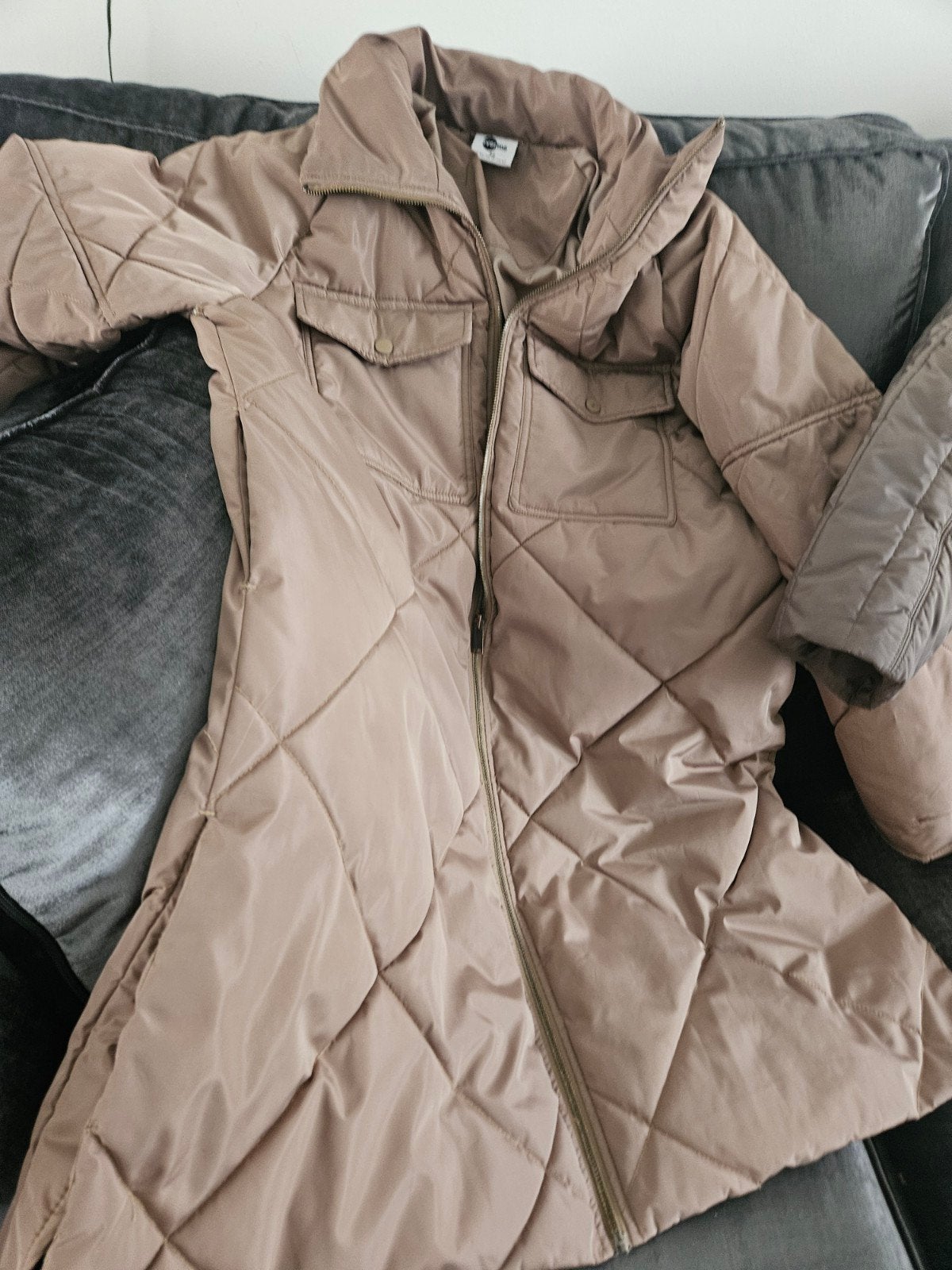 winterjas, Maat 38/40 (M), Beige, Nieuw, Ophalen of Verzenden