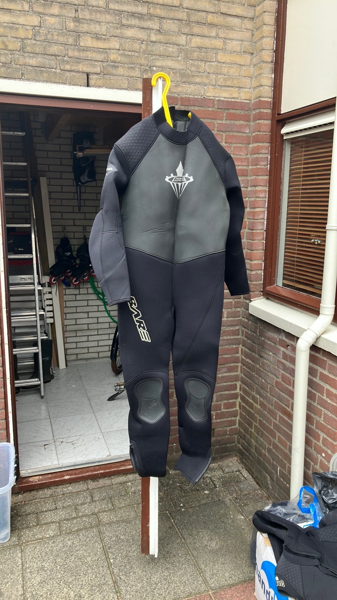 Duikpak heren dubbel 7mm, pak met extra vest, Ophalen of Verzenden, Zo goed als nieuw, Duikpak