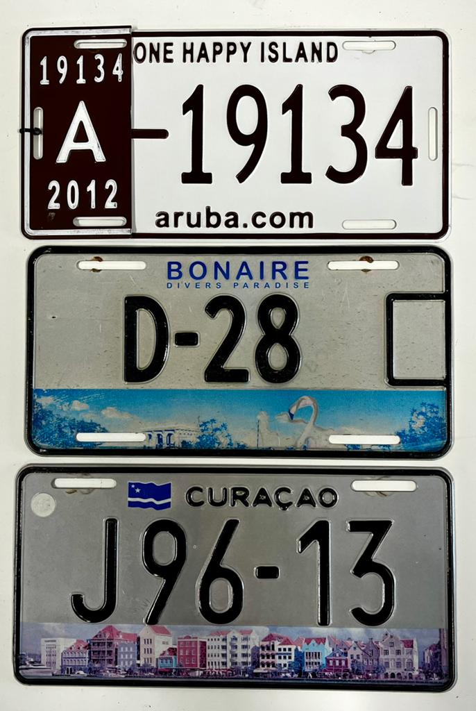 Nummerplaten van Aruba, Bonaire én Curacao, Ophalen of Verzenden, Gebruikt, Auto's
